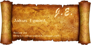 Jakus Egmont névjegykártya